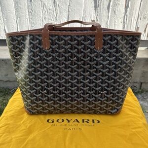 Goyard Artois PM bag Black/Tan with Original Dust Bag